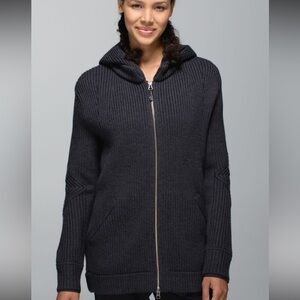 Lululemon Sweat-Er Once A Day Jacket
Heathered Black NWOT Fits Womens XS - Large